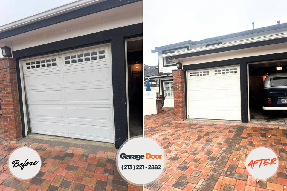 Before and after: garage door installation Epworth, IA